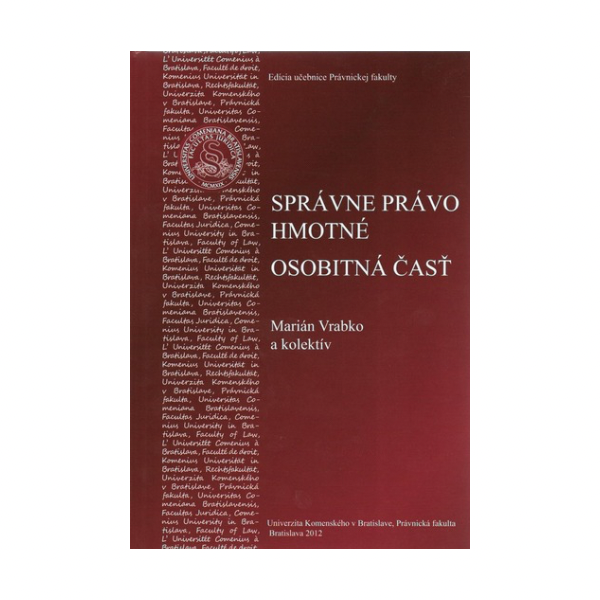 Správne právo hmotné. Osobitná časť
